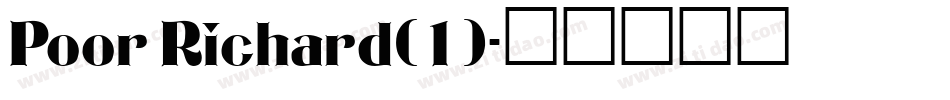 Poor Richard(1)字体转换